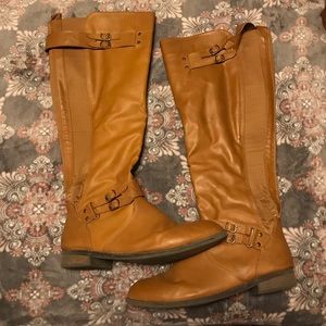Brown Leather High Boots